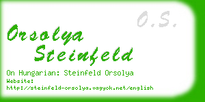 orsolya steinfeld business card